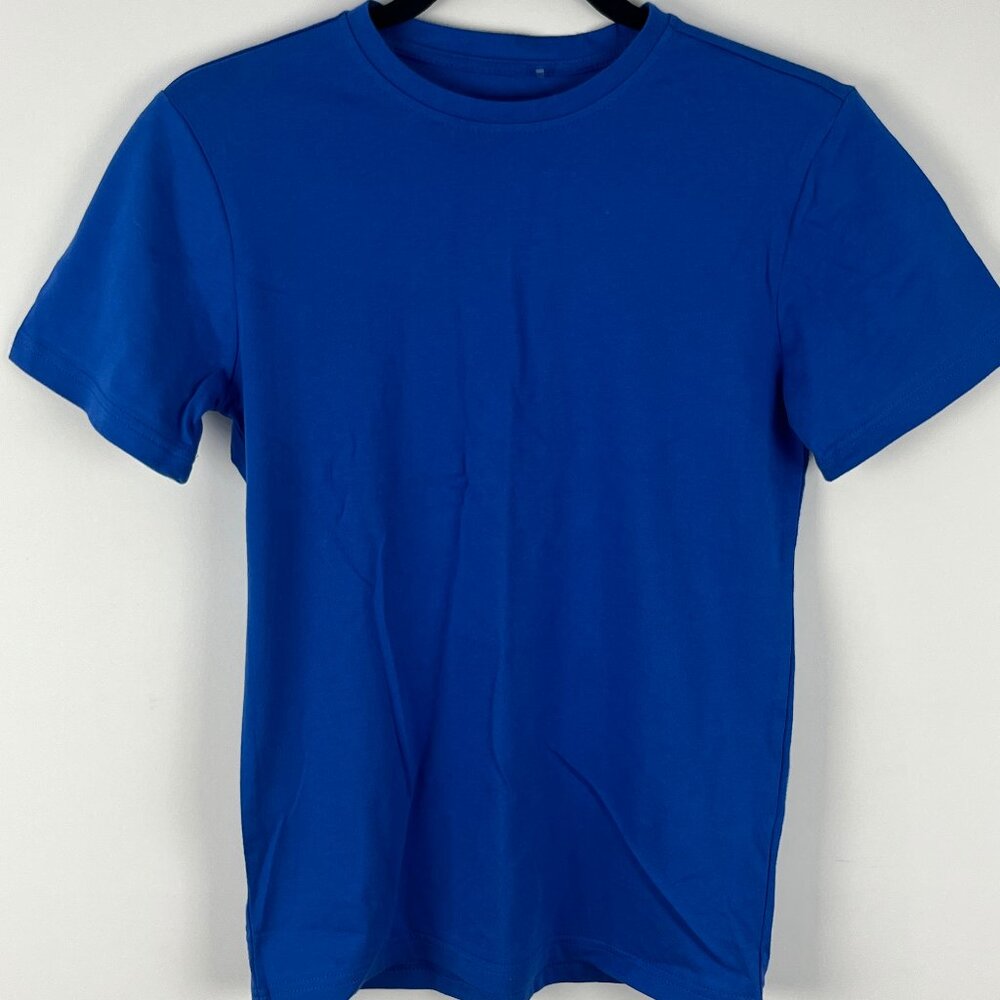 Tag Kids T Shirt Size 12 Blue Short Sleeve Round Neck Minecraft Theme Cotton